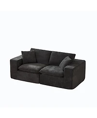 Streamdale Furniture Modern Chenille Cloud Sofa - Freely Combinable, Comfortable Living Room Furniture