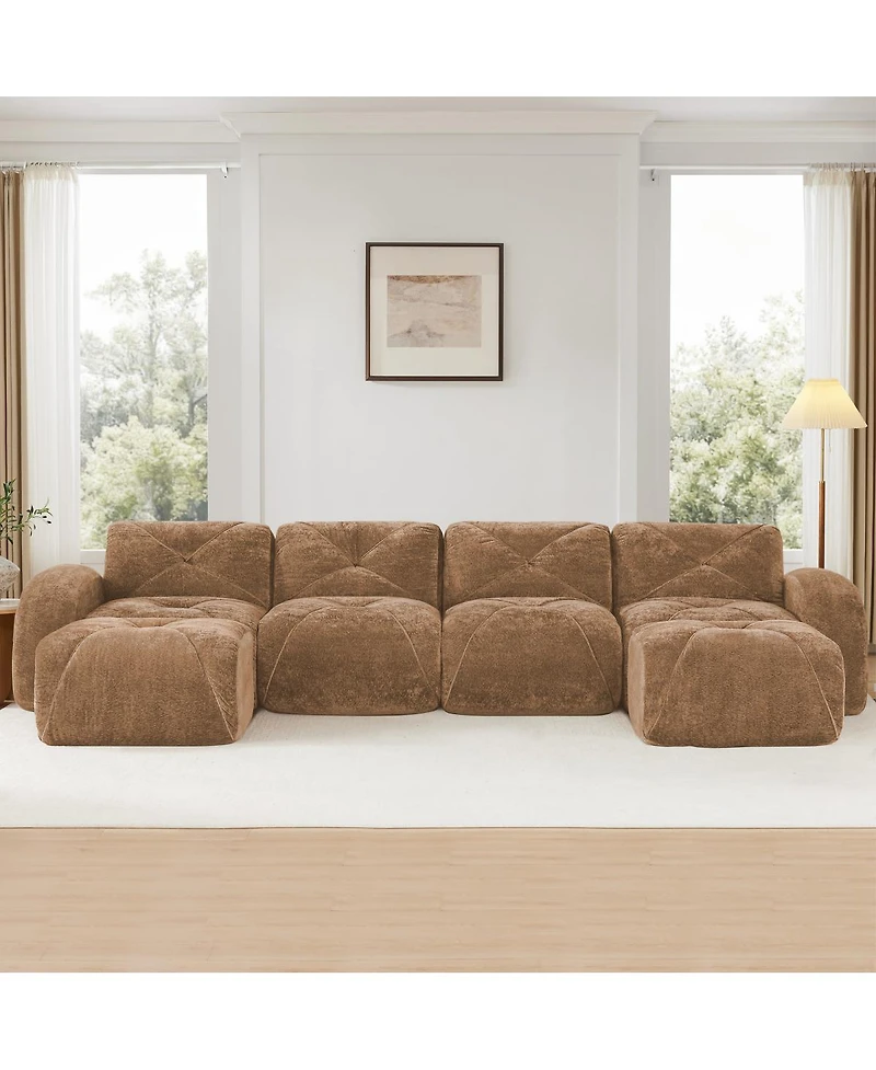 Streamdale Furniture U-shaped Boneless Sofa, Tufted, High Density Sponge, Anti-Slip