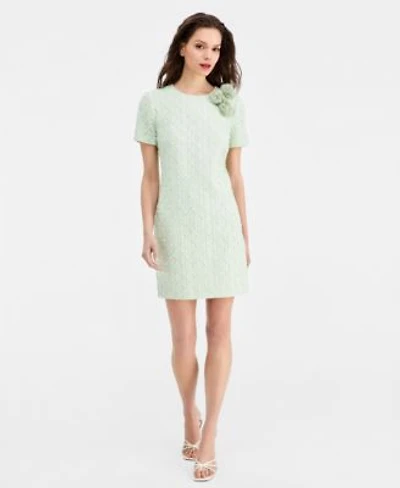 Eliza J Womens Pom Pom Textured Dress