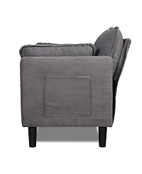Streamdale 48'' Corduroy Loveseat Couch with Cushions and Side Storage