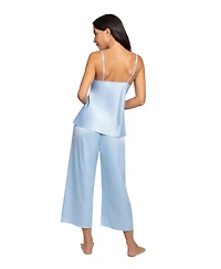 Linea Donatella Women's Jenna Floral Top & Cropped Pants, 2-Piece Set