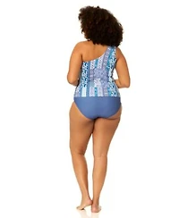 Raisins Curve Womens Plus Size Asha Tankini Top Full Coverage Bottom