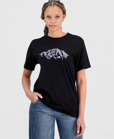 The North Face Women's Evolution Sparkle Short Sleeve Graphic Cotton T-Shirt