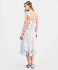 Celebrity Pink Juniors' Ruffle-Trim Sleeveless Midi Dress