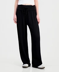 Kingston Grey Juniors' Smocked-Waist Soft Pants