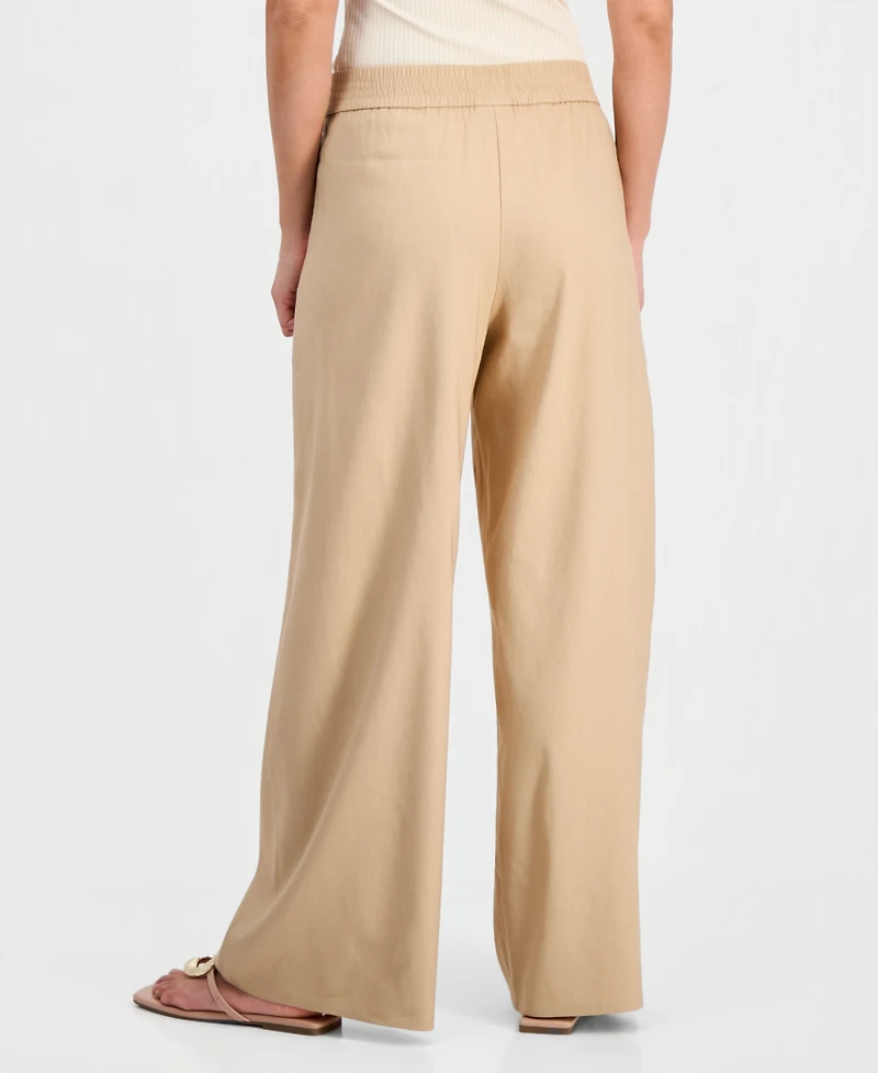 I.n.c. International Concepts Petite High-Rise Pull-On Wide-Leg Pants, Created for Macy's