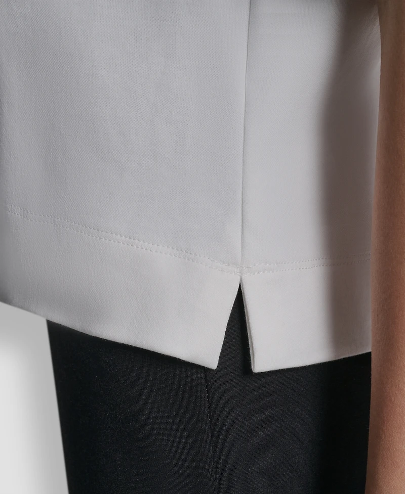 Dkny Women's Short-Sleeve Heart Script Logo Crew Neck Shirt