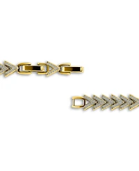 Macy's 2 1/10 ct. t.w Micro Pave Cubic Zirconia Stones Chevron Design Pattern Link Bracelet, Created for