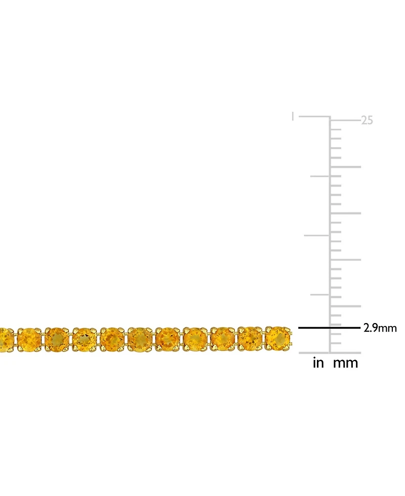 Macy's Emerald (4-1/2 ct. t.w.) Tennis Bracelet 18k Gold Flash Plated Silver (Also Available Rhodolite, Citrine, Blue Topaz)