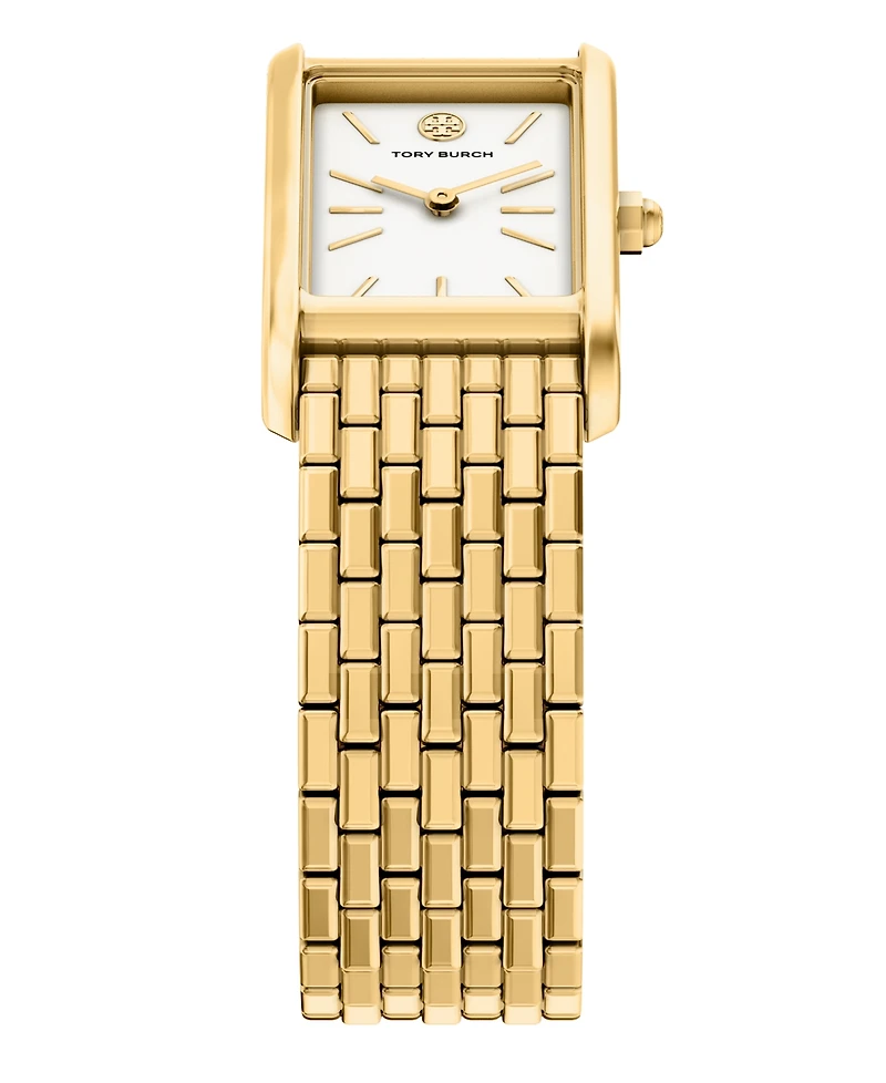 Tory Burch Women's The Eleanor Slim Quartz Two-Hand Gold Stainless Steel Watch, 22mm