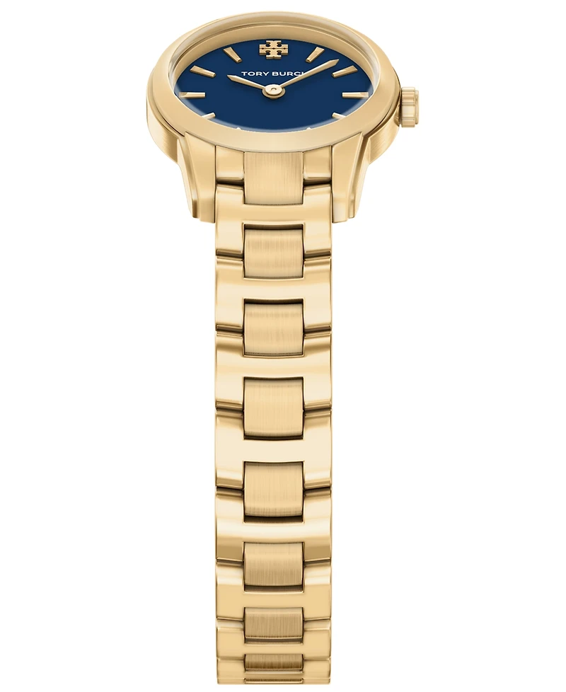 Tory Burch Women's The Miller Round Mini Quartz Two-Hand Gold Stainless Steel Watch, 22mm