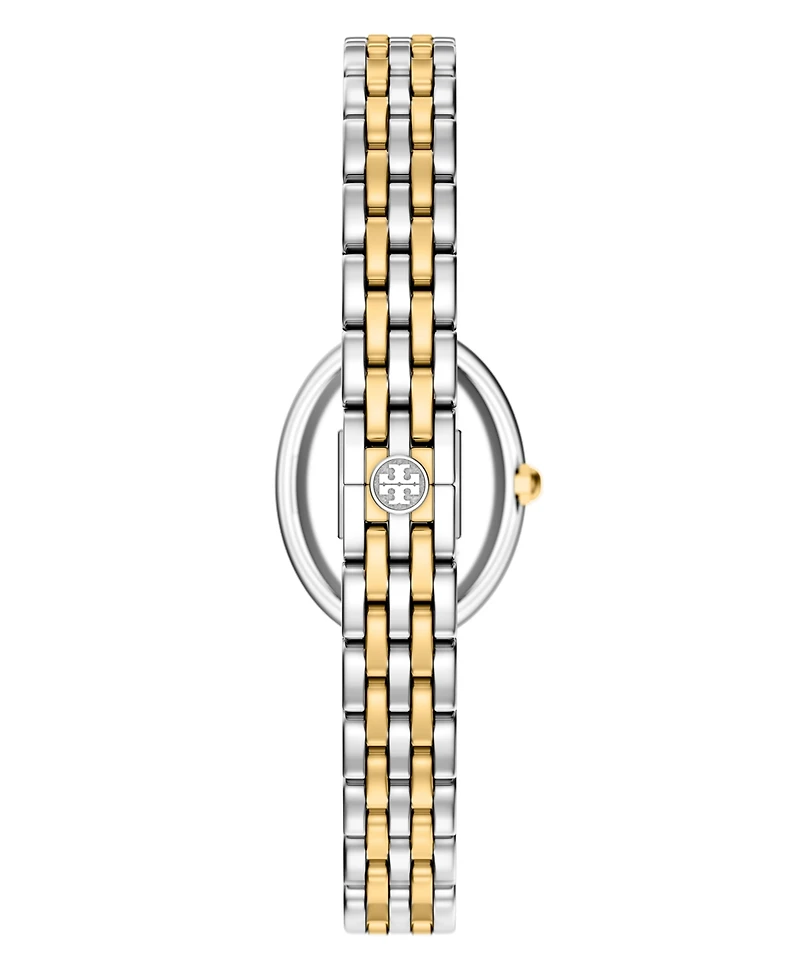 Tory Burch Women's The Oval Quartz Two-Hand Two-Tone Stainless Steel Watch, 22mm