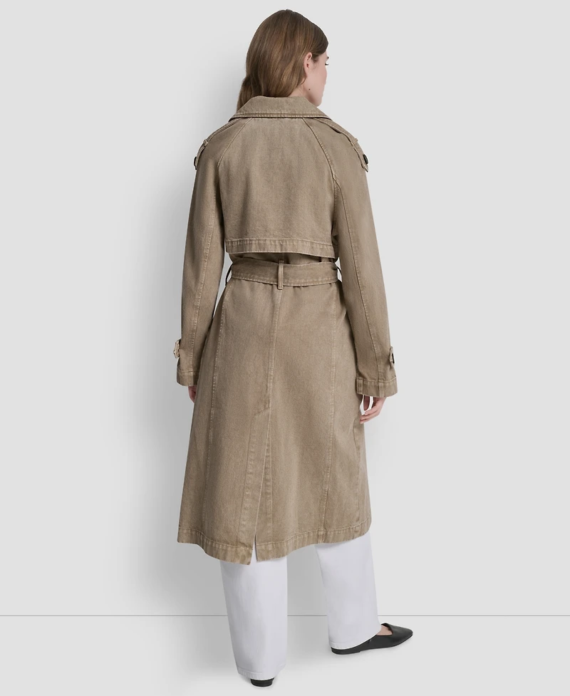 Dkny Women's Double Breasted Belted Trench Coat