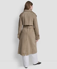 Dkny Women's Double Breasted Belted Trench Coat