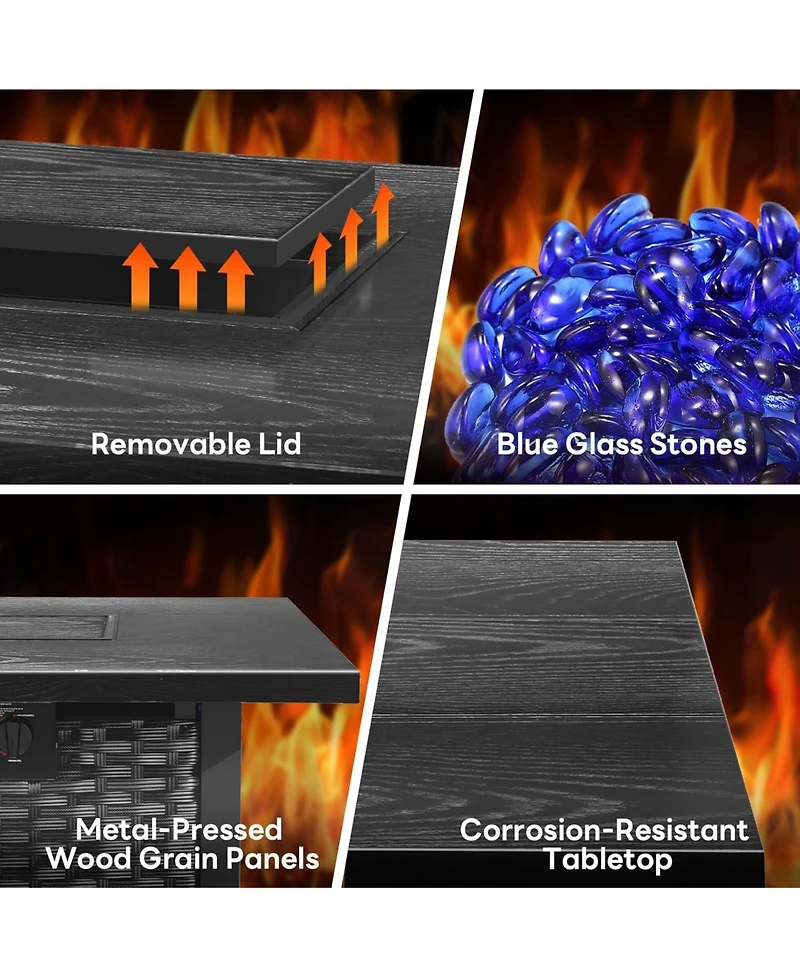 Cowsar Inch Propane Fire Pit, 50