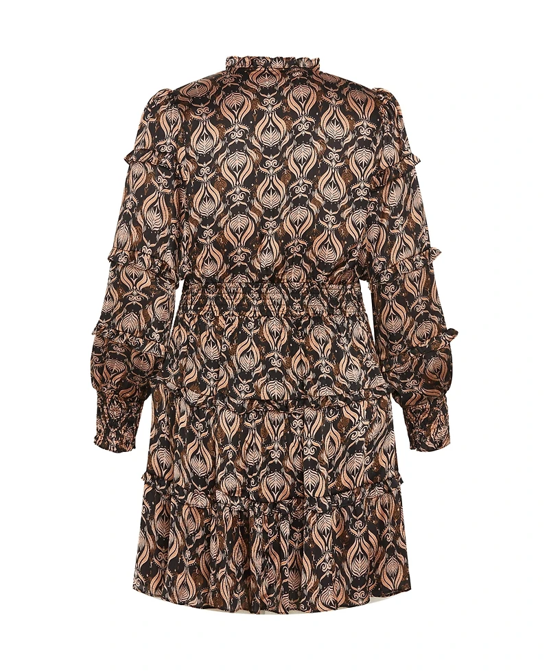 City Chic Women's Ruffle Fan Dress