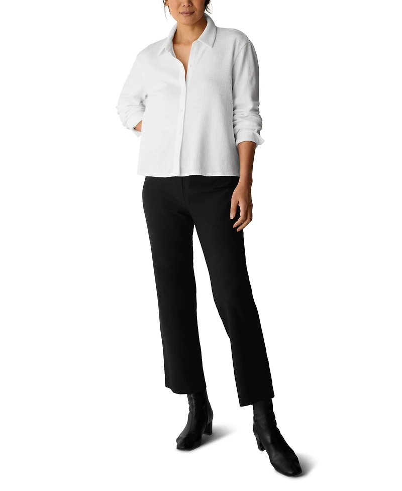 Eileen Fisher Women's Classic Collar Short Shirt