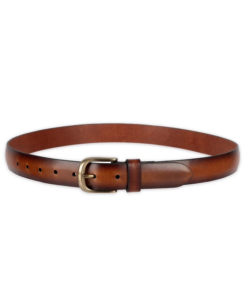 Club Room Luxury Classic Feathered Edge Leather Dress Belt, Macy's Exclusive