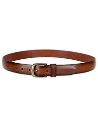 Club Room Luxury Classic Feathered Edge Leather Dress Belt, Macy's Exclusive