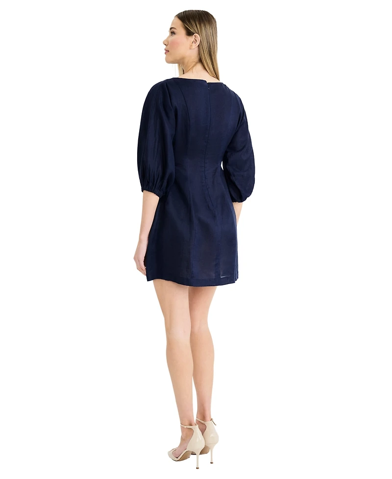 Luxely Women's Dolman-Sleeve Boat Neck Mini Dress