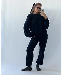 WeWoreWhat Women's Cropped Pull-On Sweater Pant