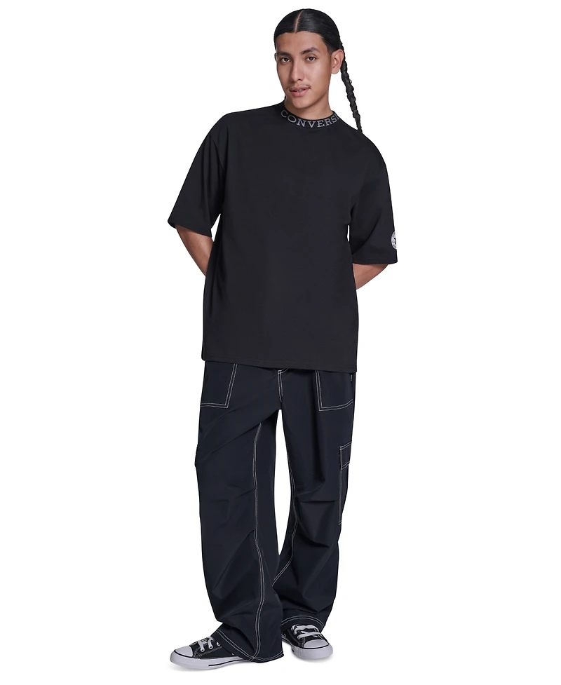 Converse Men's Short-Sleeve Mock Neck T-Shirt