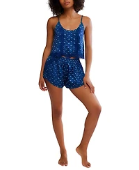 Free People Women's Midnight Muse 2-Piece Scoop Neck Top and Shorts Set