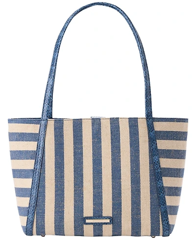 Brahmin Mona Striped Large Tote Bag