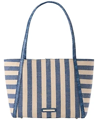 Brahmin Mona Striped Large Tote Bag