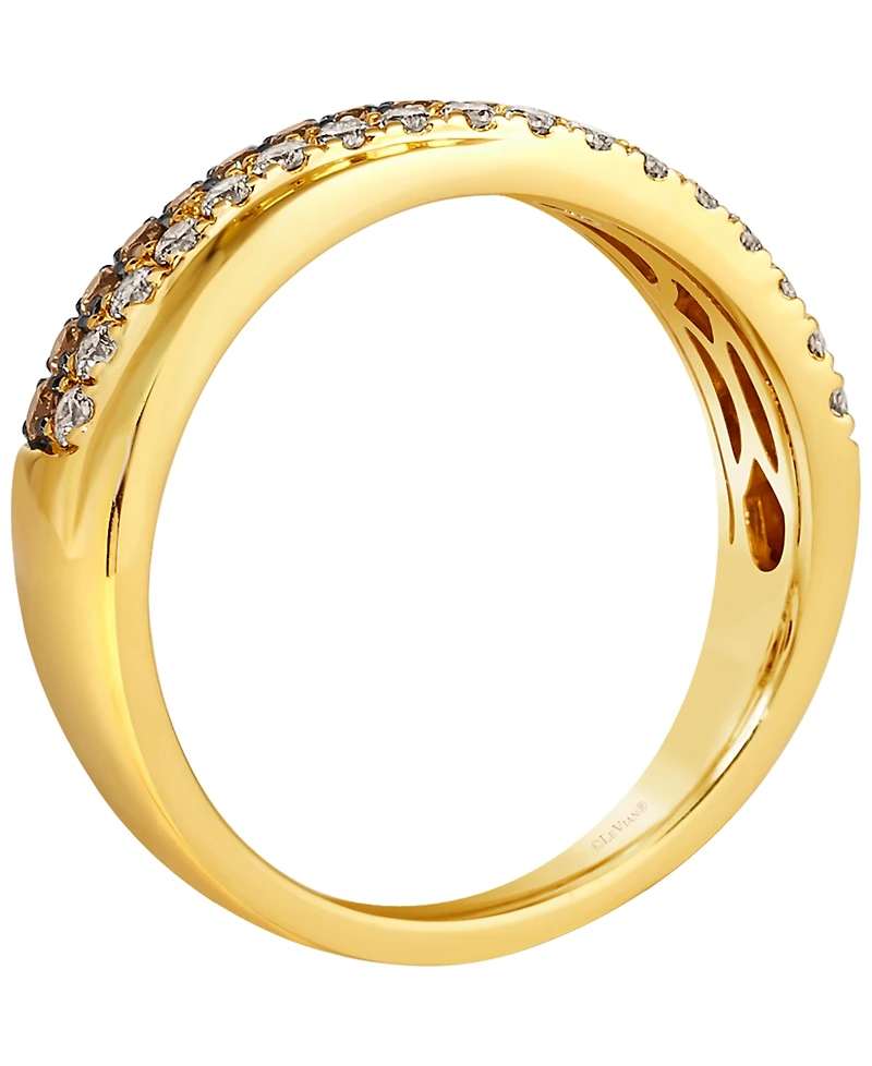 Le Vian Chocolate Diamond (0.27 ct. t.w.) & Nude Diamond (0.27 ct. t.w.) Ring in 14k Honey Gold