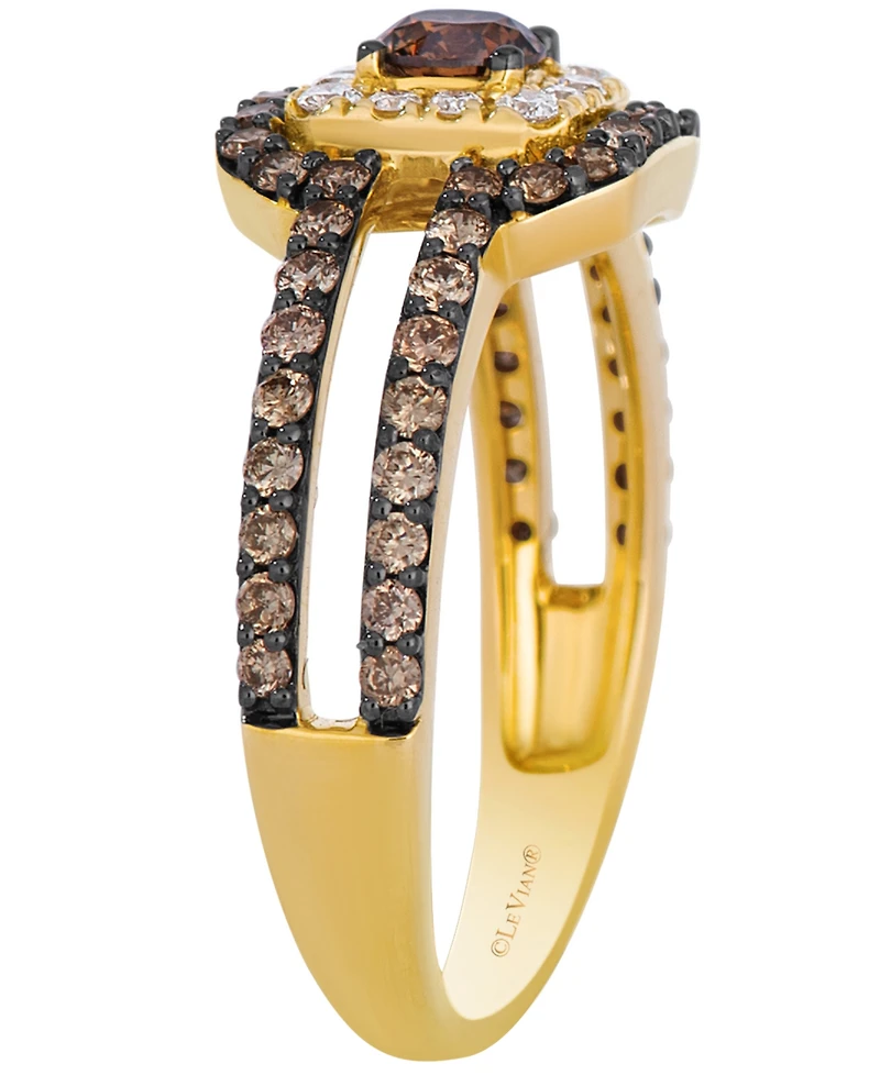 Le Vian Chocolate Diamond (0.73 ct. t.w.) & Vanilla Diamond (0.11 ct. t.w.) Ring in 14k Honey Gold