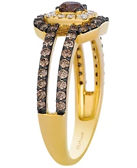 Le Vian Chocolate Diamond (0.73 ct. t.w.) & Vanilla Diamond (0.11 ct. t.w.) Ring in 14k Honey Gold