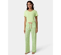 Hue Women's Lemon Script Print Mid-Rise Pants