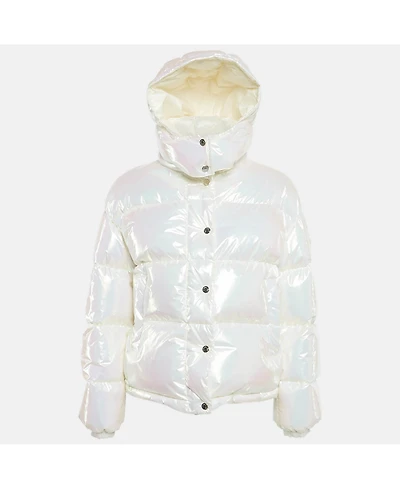 Pre-Owned Moncler Women's White Synthetic Down Puffer Jacket