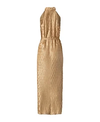 Ivonne Women's Pleated Halter-Neck Long Dress