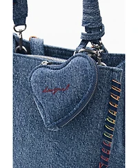 Desigual Women's Small denim backpack heart