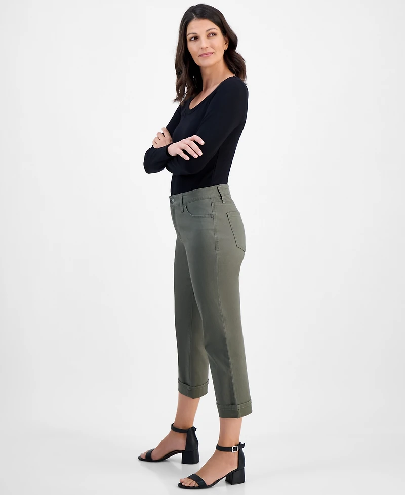 Style & Co Women's Mid-Rise Curvy Capri Jeans, Exclusively at Macy's