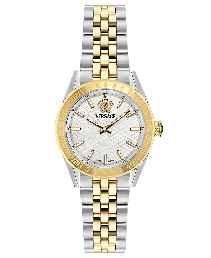 Versace Women's V-Code Two-Tone Stainless Steel Bracelet Watch, 36mm