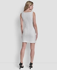 Dkny Women's Sleeveless Square Neck Sheath Dress