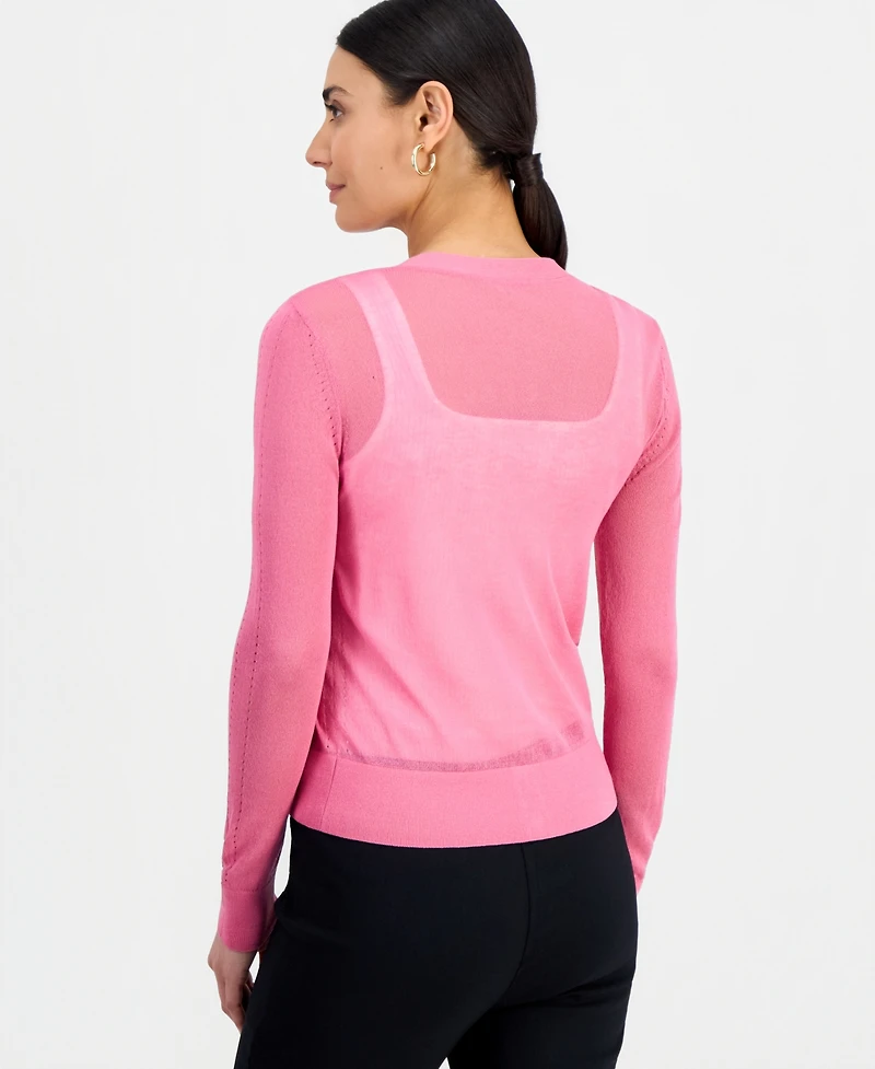 I.n.c. International Concepts Petite Button-Front Cardigan, Exclusively at Macy's