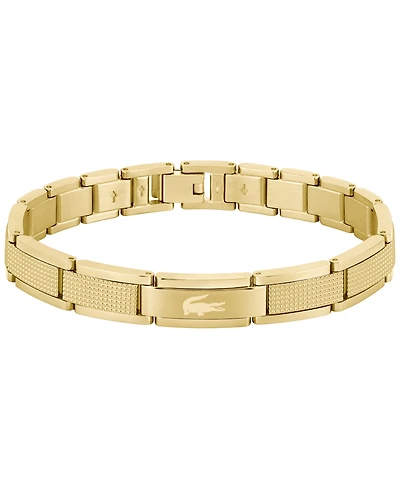 Lacoste Men's Stencil Gold-Tone Stainless Steel Bracelet