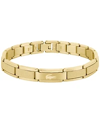 Lacoste Men's Stencil Gold-Tone Stainless Steel Bracelet
