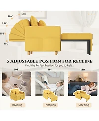 Aecojoy 36" Sleeper Chair, Convertible Chair Bed for Adults, 3-in-1 Pull Out Sofa Chair