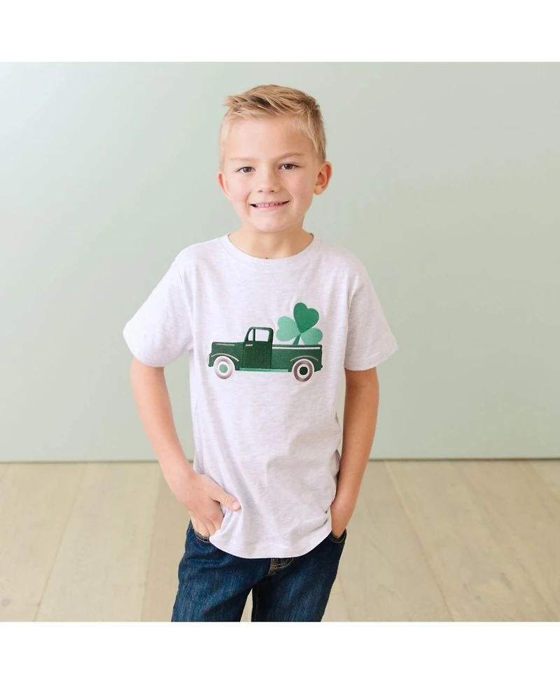 Sweet Wink Big Boys Shamrock Truck Patch St. Patrick's Day Short Sleeve T-Shirt