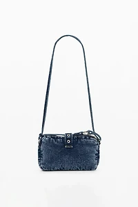 Desigual Women's Small denim crossbody wallet with appliques