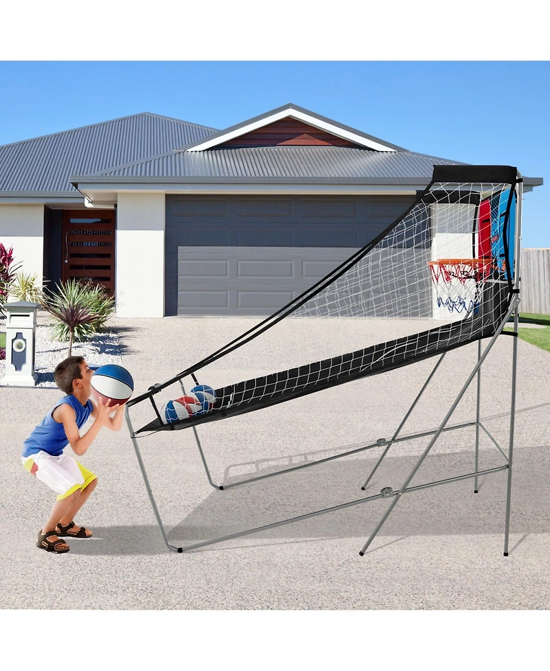 Mecale Dual Shot Basketball Arcade Game with 8 Game Modes and 4 Balls