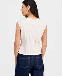 I.n.c. International Concepts Petite Sleeveless Seamed Ponte Top, Macy's Exclusive
