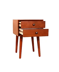 Streamdale Furniture Nightstand with 2-Drawers, Small Side End Table with Storage