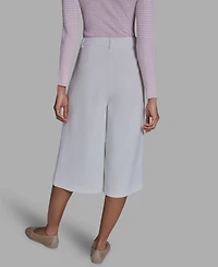 Bcbg Women's High-Rise Pleated Culotte Pants