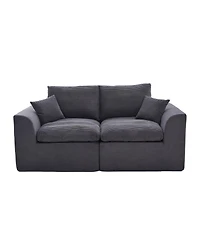 Streamdale Furniture Modular Sectional Sofa Cloud Couch, Comfy Modern 2-Seater with Removable Cushion Covers